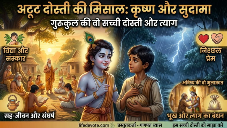 कृष्ण सुदामा गुरुकुल मित्रता सुदामा कृष्ण कथा सच्ची मित्रता का अर्थ कृष्ण सुदामा कहानी हिंदू पौराणिक कथाएँ आध्यात्मिक जीवन सीख