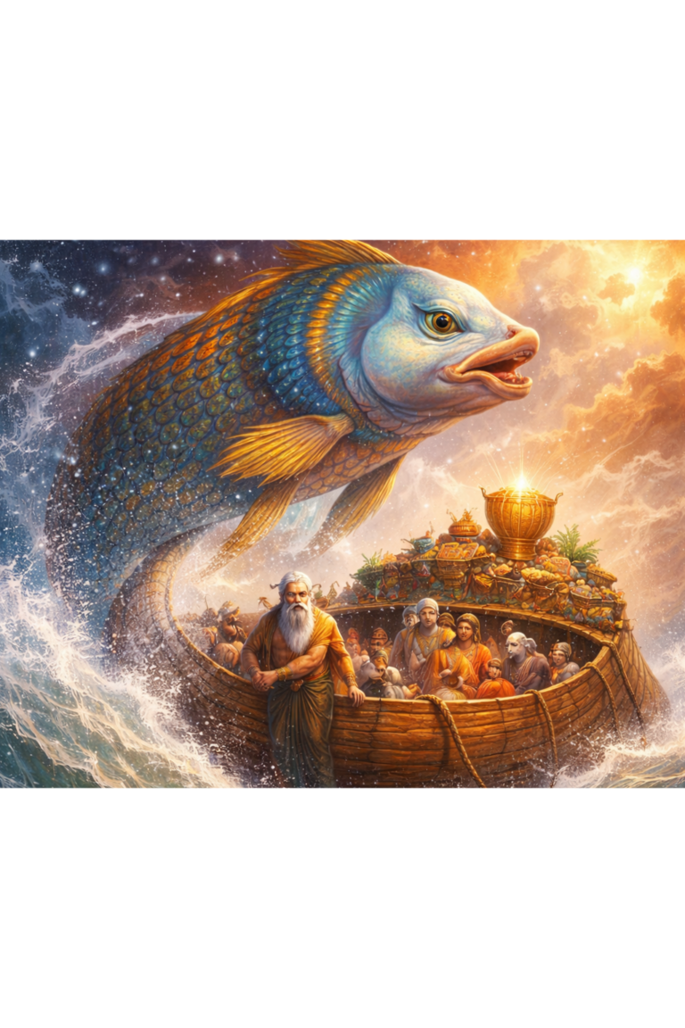 Discover Matsya Aawtaar, Vishnu’s first incarnation in the Dashavatara , the story of Manu and the great flood, and its deep scientific and spiritual meaning.
