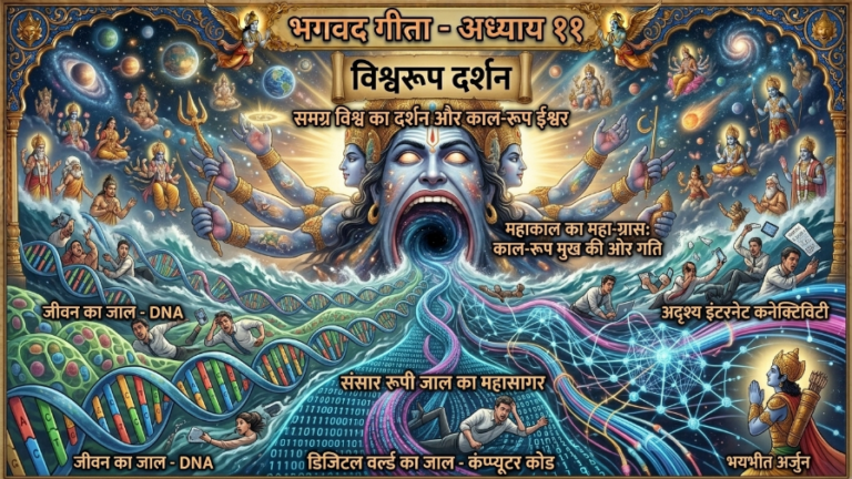 Vishvarupa Darshan Today : विज्ञान और आध्यात्म का अद्भुत संगम Vishvarupa Darshan Bhagavad Gita Chapter 11 cosmic form Krishna