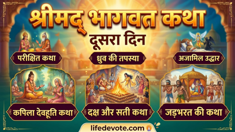 Day 2 Bhagwat Katha: दूसरा दिन परीक्षित से अजामिल कथा तक