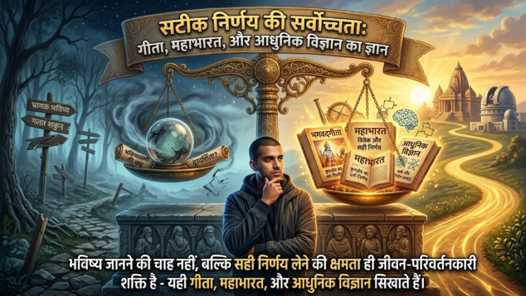 भविष्य जानने से नहीं, सही निर्णय लेने से बदलता है जीवन